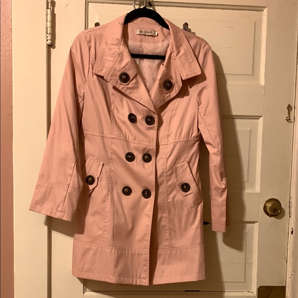 Soft Pink Trench Coat